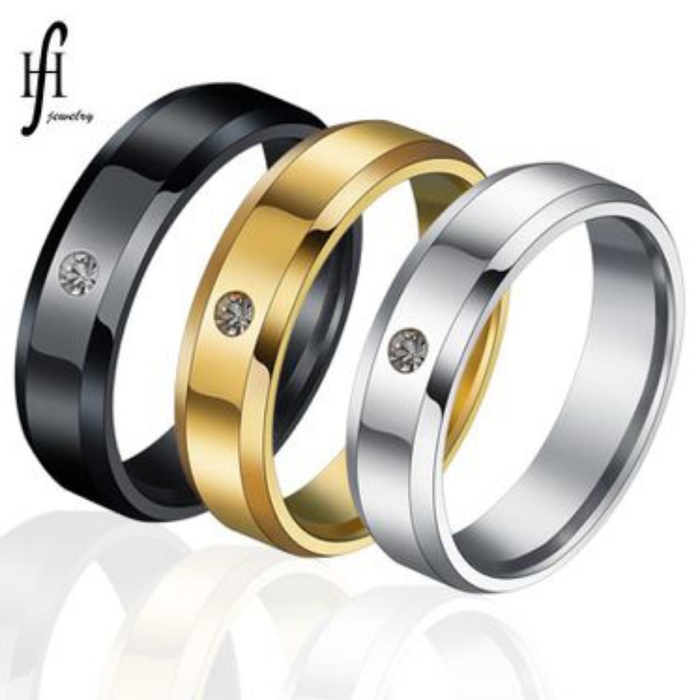 Men's Glossy Black Steel Ring Size 9 - Picture 4 of 6